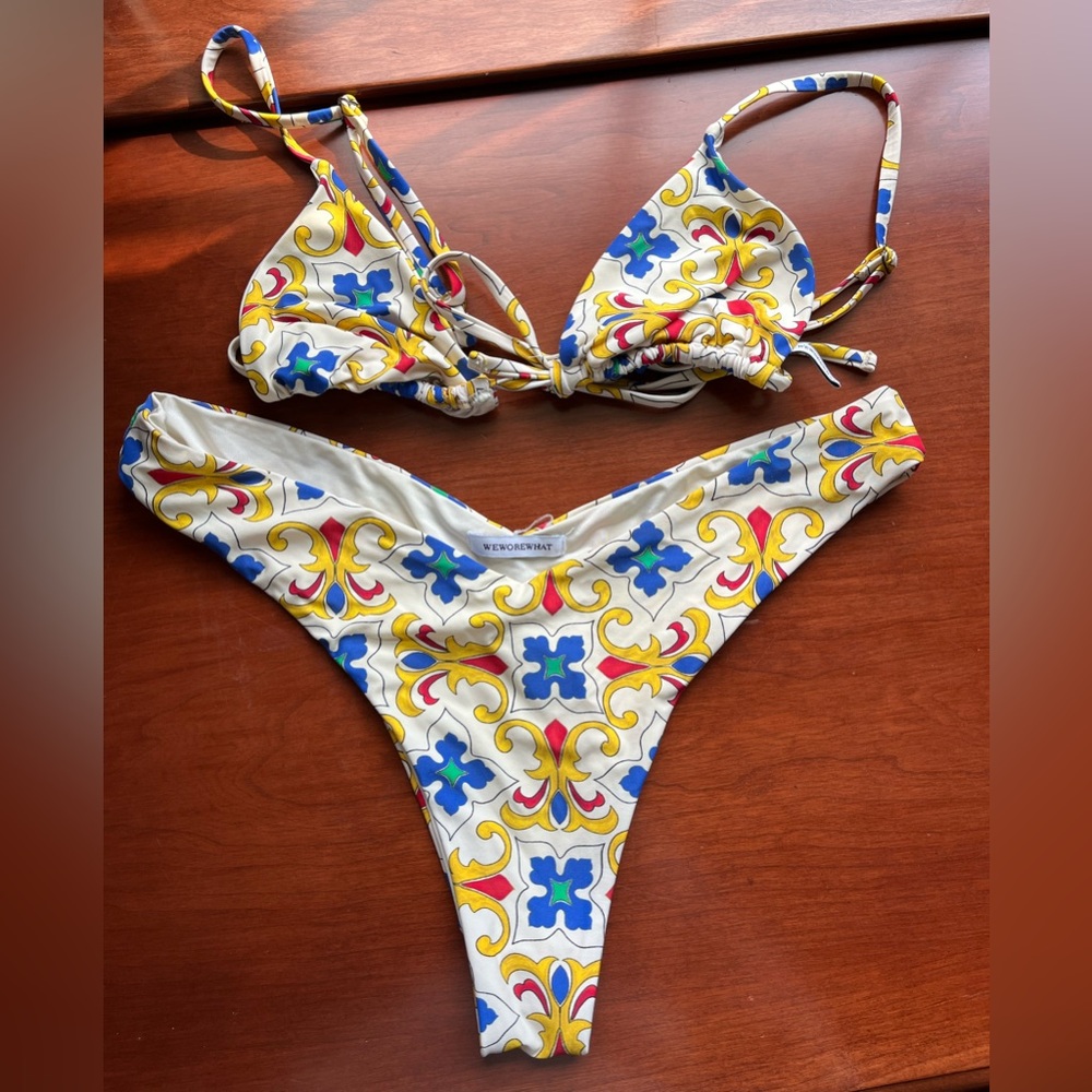 WeWoreWhat print bikini set